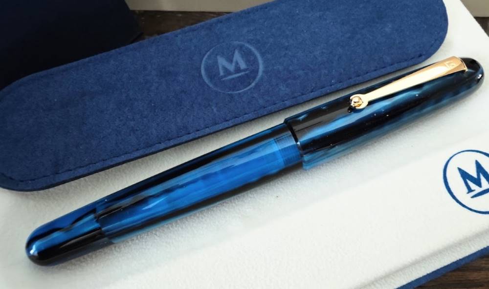 Molteni Modelo M71 Blue Line Gold Fountain Pen